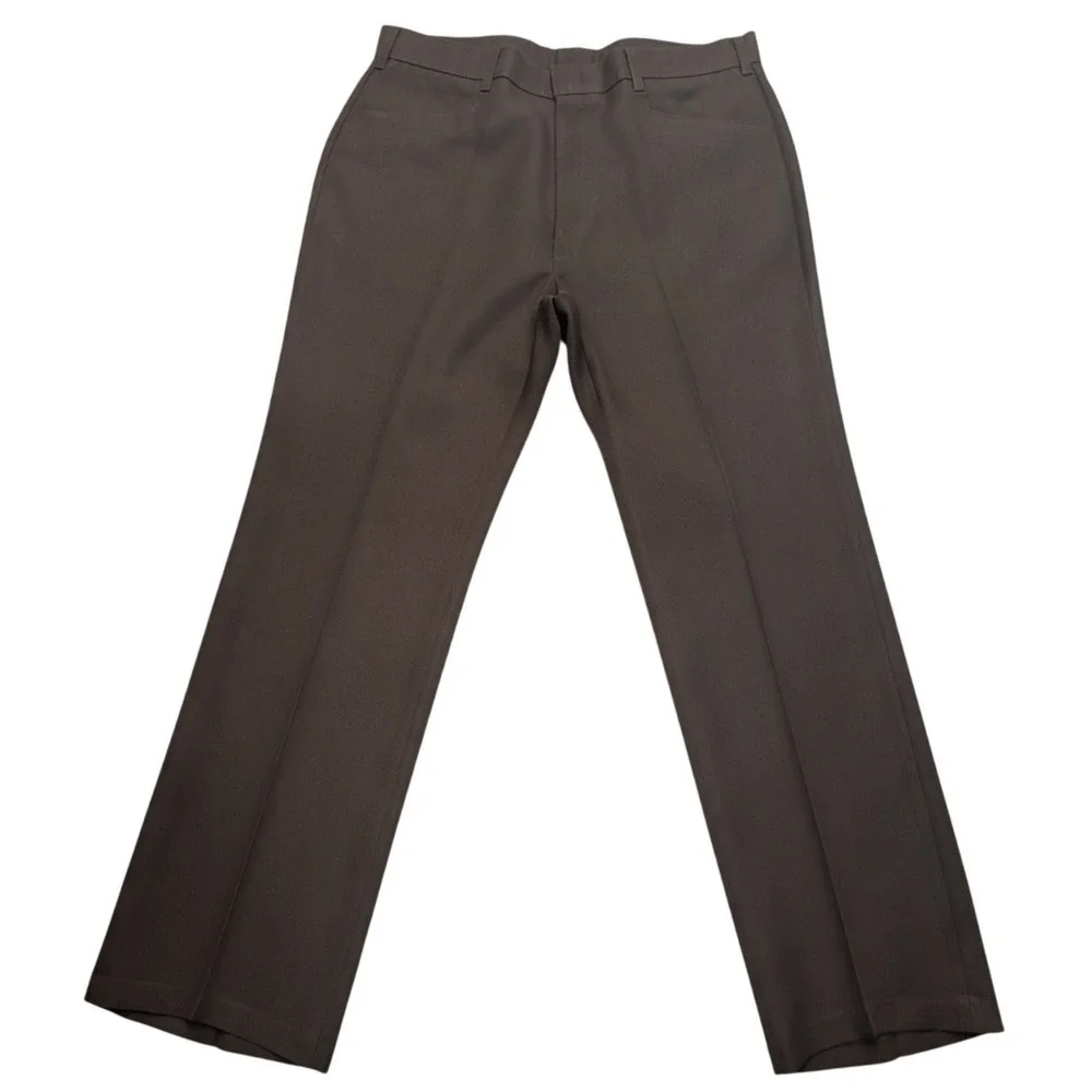 Vintage Levi's Action Slacks Mens 35x32.5 Brown Straight Leg Dress Pants